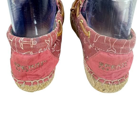 Sperry Topsider Katama Whale Print Slip on Espadrille Flats Women's Size 8 - Picture 4 of 13